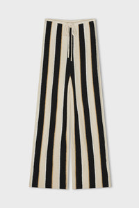 ZULU & ZEPHYR - STONE STRIPE ORGANIC COTTON BLEND KNIT PANT