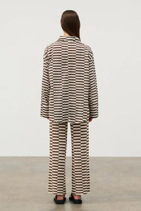 ZULU & ZEPHYR - COCOA GRID COTTON SHIRT