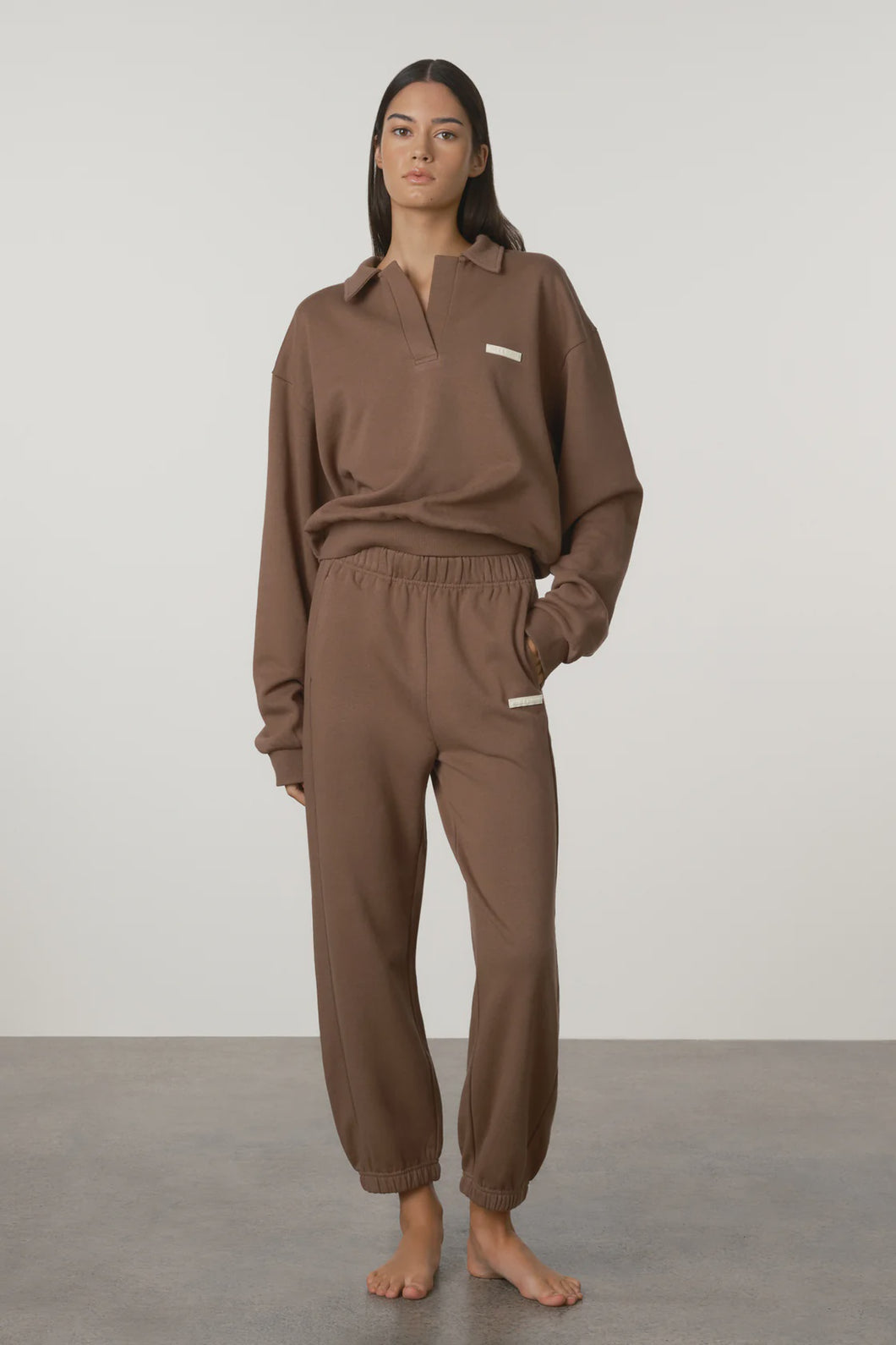 ZULU & ZEPHYR - CUFFED SPORT SWEATPANT - CAROB