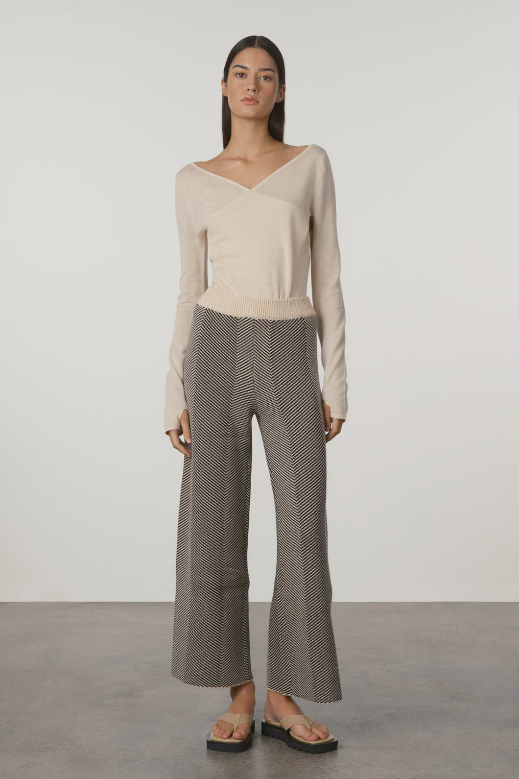ZULU & ZEPHYR - HERRINGBONE KNIT PANT