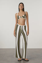 Load image into Gallery viewer, ZULU &amp; ZEPHYR - OLIVE STRIPE TEXTURED KNIT PANT
