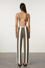 Load image into Gallery viewer, ZULU &amp; ZEPHYR - OLIVE STRIPE TEXTURED KNIT PANT

