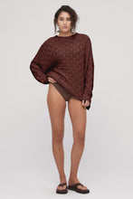Load image into Gallery viewer, ZULU &amp; ZEPHYR - BASKETWEAVE KNIT JUMPER / deep brown
