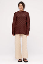 Load image into Gallery viewer, ZULU &amp; ZEPHYR - BASKETWEAVE KNIT JUMPER / deep brown

