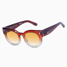 Load image into Gallery viewer, VALLEY - ADCC - A DEAD COFFIN CLUB - BURNT ORANGE FADE TO CRYSTAL w GOLD METAL /ORANGE GRADIENT LENS
