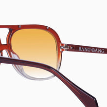 Load image into Gallery viewer, VALLEY - BANG BANG  - Burnt Orange Fade to Crystal w Gold Metal Trim / Orange Gradient Lens
