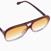 Load image into Gallery viewer, VALLEY - BANG BANG  - Burnt Orange Fade to Crystal w Gold Metal Trim / Orange Gradient Lens
