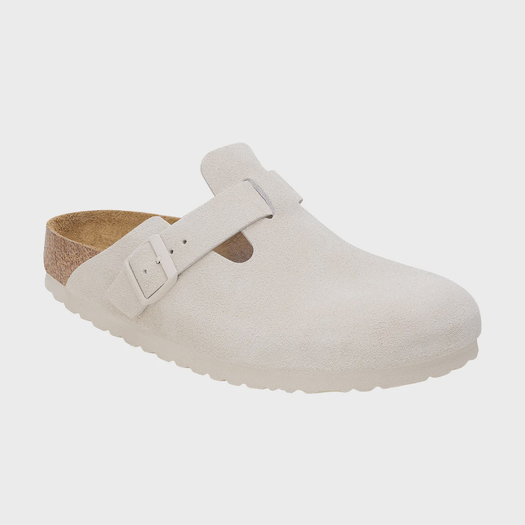 BIRKENSTOCK - BOSTON SFB ANTIQUE WHITE SUEDE