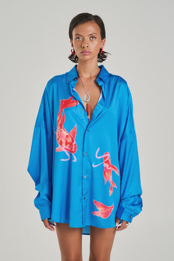 SUMMI SUMMI - LS OS SHIRT KOI KOI