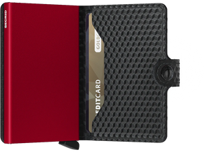 SECRID MINIWALLET - CUBIC BLACK - RED