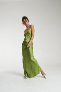 SUMMI SUMMI - MAXI SIREN DRESS / moss