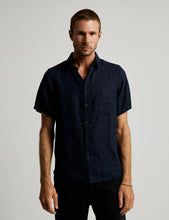 Load image into Gallery viewer, MR SIMPLE - S/S LINEN SHIRT -  NAVY
