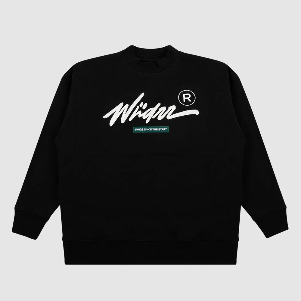 WNDRR - CHAIN CREW SWEAT - BLACK