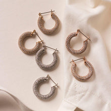 Load image into Gallery viewer, LUV AJ - PAVE BABY AMALFI HOOPS - SILVER
