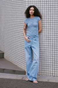 ROWIE - PERCY CURVE SEAM JEANS - faded blue