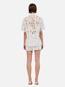 SUBOO - FLORENCE LACE SHIRT / white