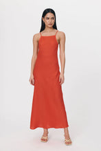Load image into Gallery viewer, ROWIE - TRINA LINEN SLIP DRESS - APEROL RED
