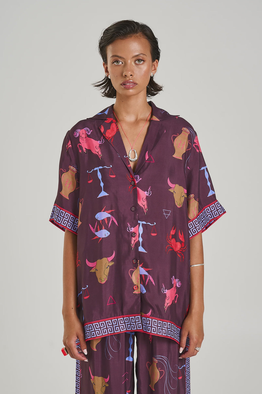 SUMMI SUMMI - BUTTON UP S/S SHIRT /zodiac
