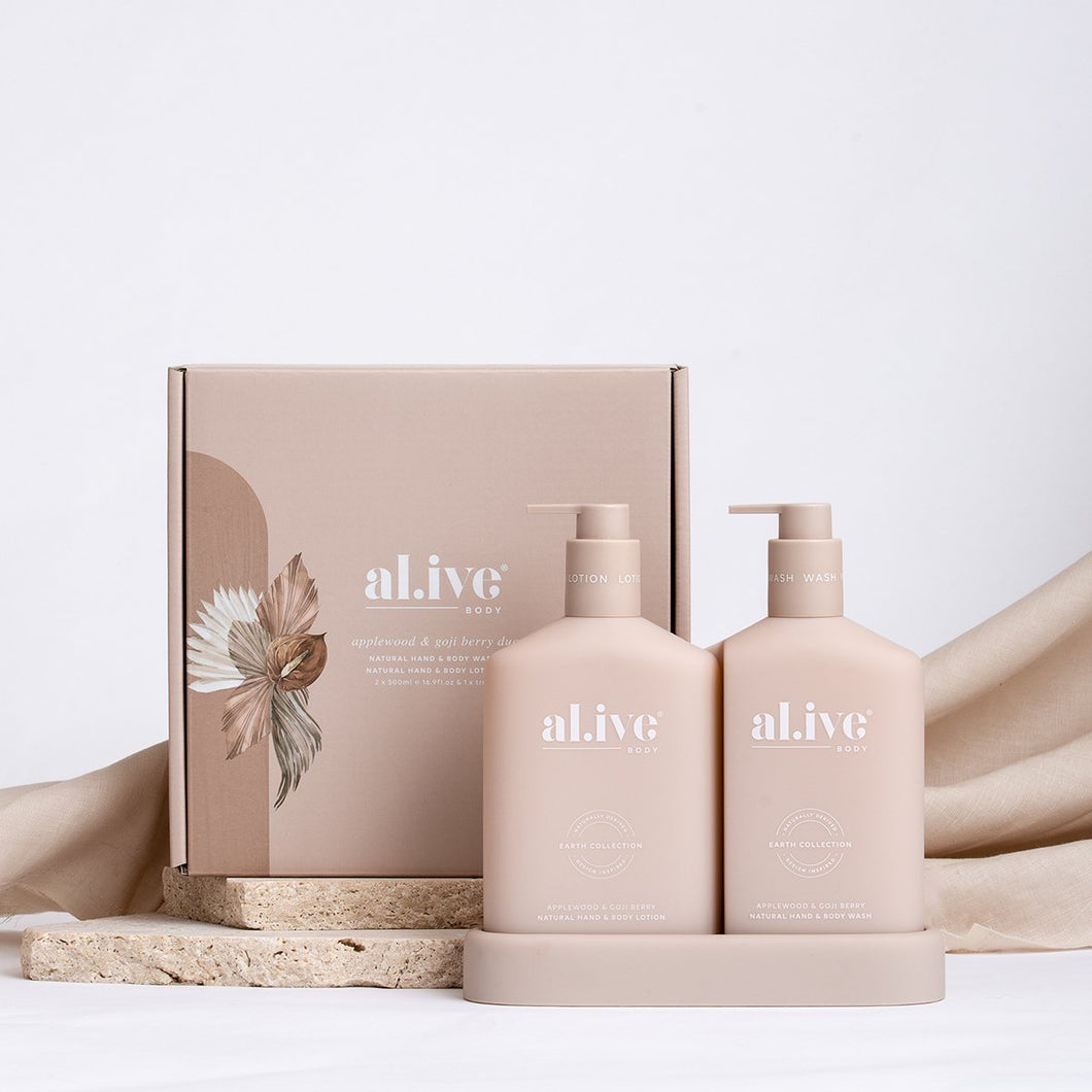 AL.IVE WASH & LOTION DUO - APPLEWOOD AND GOGI BERRY