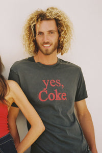 ROLLAS - YES COCA COLA TEE - WASHED BLACK