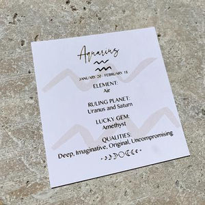 AQUARIUS ZODIAC GOLD SPINNER NECKLACE