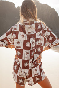PALM COLLECTIVE - JEAN SHORT in PALMA PRINT