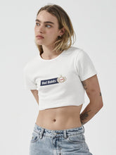 Load image into Gallery viewer, THRILLS - HABITUALLY BAD BABY CROP TEE - DIRTY WHITE
