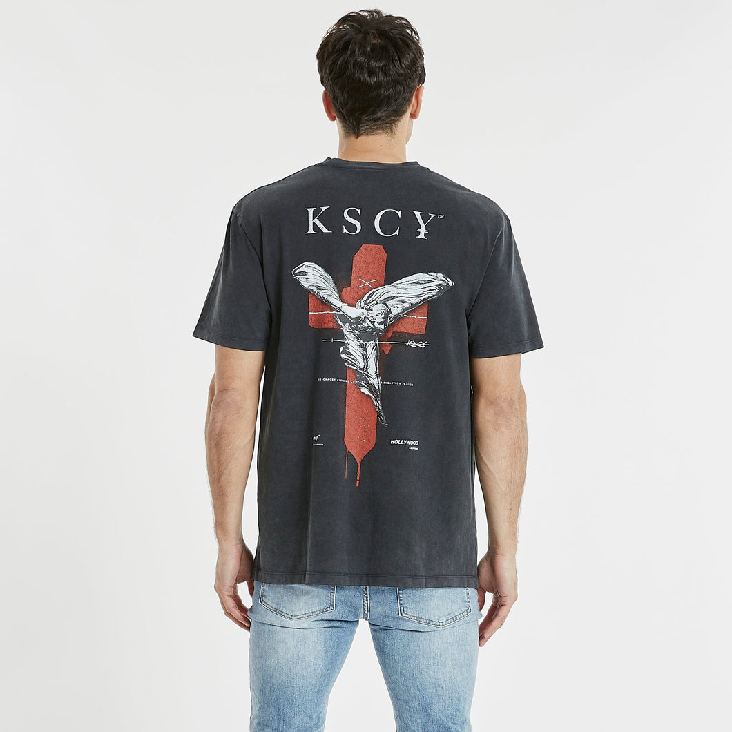 KISS CHACEY - ARCHANGEL RELAXED TEE - MINERAL BLACK
