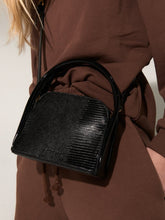 Load image into Gallery viewer, BRIE LEON - EVIE BAG - BLACK LIZARD
