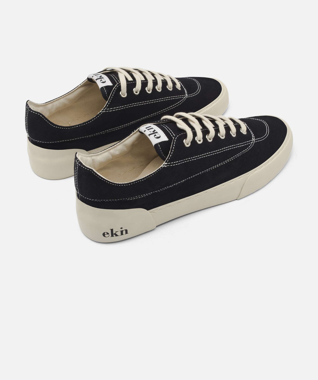 KEIR - BLACK CANVAS VEGAN SNEAKER