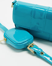 Load image into Gallery viewer, BRIE LEON - MINI ISABEL BAG - CERULEAN BLUE PATENT

