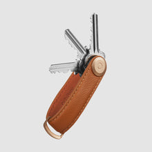Load image into Gallery viewer, ORBITKEY - PEBBLED LEATHER KEY ORGANISER in AMBER
