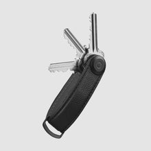 Load image into Gallery viewer, ORBITKEY - KEY ORGANISER PEBBLED LEATHER in CAVIAR
