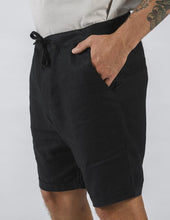 Load image into Gallery viewer, TANNER LINEN SHORT BLACK
