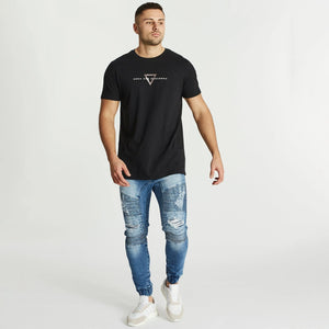 NENA & PASADENA OBLIVION CAPE BACK TEE - Jet Black