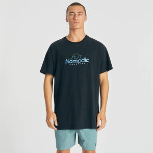 NOMADIC PARADISE- OCEAN FRONT RELAXED TEE - JET BLACK