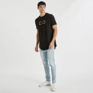 KISS CHACEY - SENSATION DUAL CURVED TEE - JET BLACK