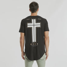 Load image into Gallery viewer, KISS CHACEY - WANTED DUAL CURVED TEE - JET BLACK
